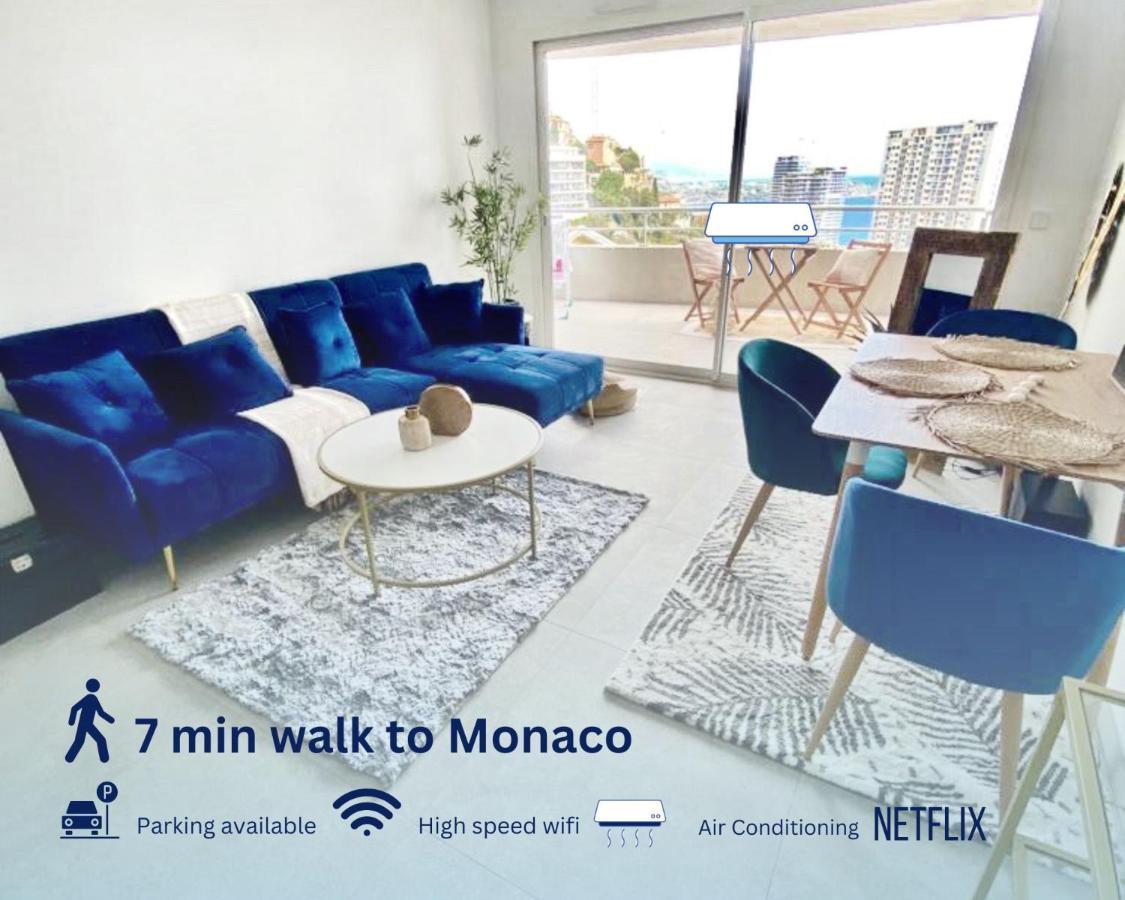 Luxurious Flat At 5 Min By Walk To Monaco, Free Parking And Sea View Lejlighed Beausoleil Eksteriør billede